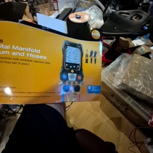 Testo 557s Smart Digital Manifold Kit with wireless temperature and vacuum probes and hoses, -14 to 870 psi