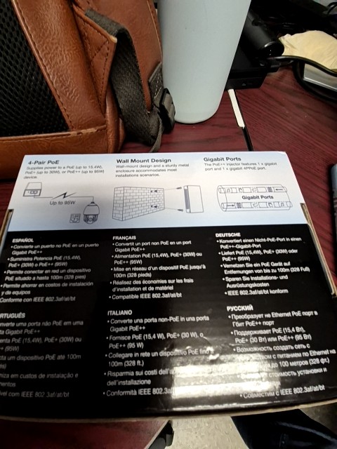 TRENDnet Gigabit PoE++ Injector, Convert A Non-PoE Port to A PoE++ Gigabit Port, PoE (15.4W), PoE+ (30W), Or PoE++ (95W), Up to 100m (328 ft), Integrated Power Supply, Black, TPE-119GI - Image 4